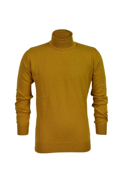 Erkek Spor Düz Balıkçı Yaka Kazak R21010 BGL-ST03179 - Resim 9