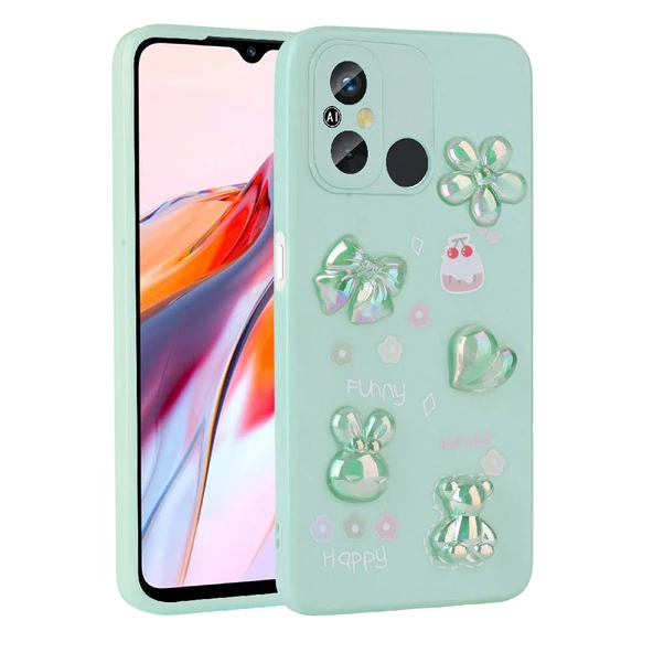 Xiaomi Redmi 12C Kılıf Kabartma Figürlü Parlak Toys Silikon Kılıf - Resim 5