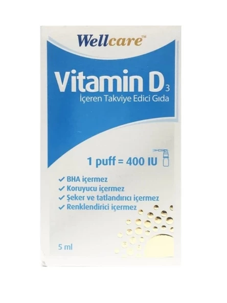 Wellcare Vitamin D3 400 IU 5 ml