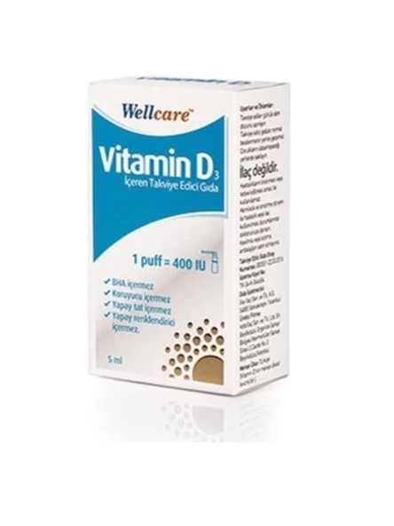 Wellcare Vitamin D3 400 IU 5 ml - 2
