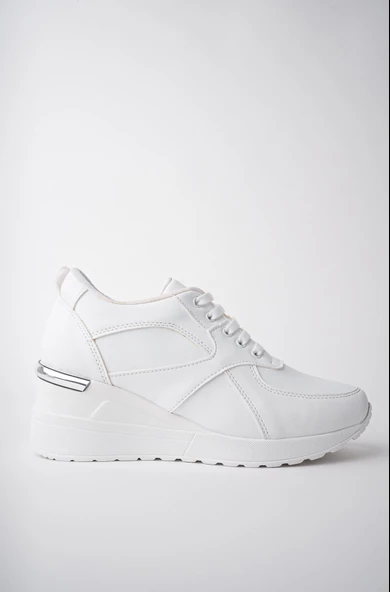 Muggo NEPAL Garantili Kadın Ortopedik Yüksek Taban Günlük Bağcıklı Sneaker Spor Ayakkabı - 11