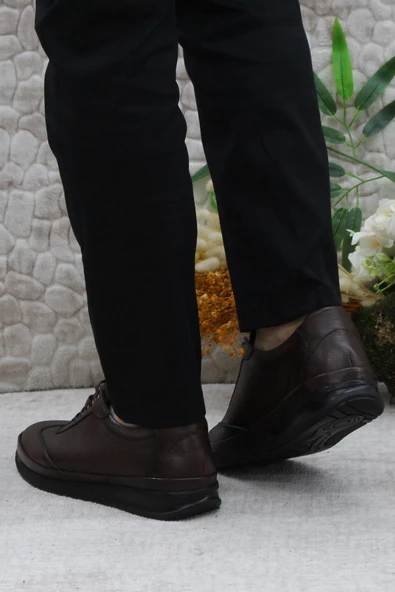 Mehmet Mete 42455 Kahve Hakiki Deri Sıcak Astar Kauçuk Taban Erkek Ayakkabı - Resim 4