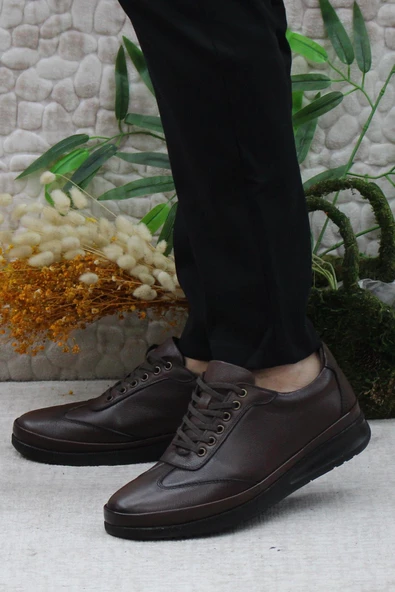 Mehmet Mete 42455 Kahve Hakiki Deri Sıcak Astar Kauçuk Taban Erkek Ayakkabı - Resim 3