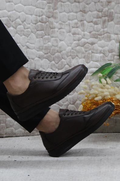 Mehmet Mete 42455 Kahve Hakiki Deri Sıcak Astar Kauçuk Taban Erkek Ayakkabı - Resim 5