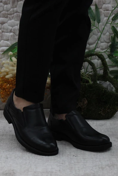 Mehmet Mete 42367 Siyah Hakiki Deri Sıcak Astar Kauçuk Taban Erkek Ayakkabı - Resim 2