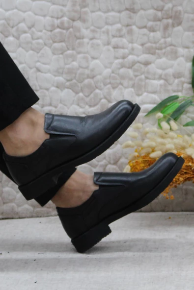 Mehmet Mete 42367 Siyah Hakiki Deri Sıcak Astar Kauçuk Taban Erkek Ayakkabı - Resim 5