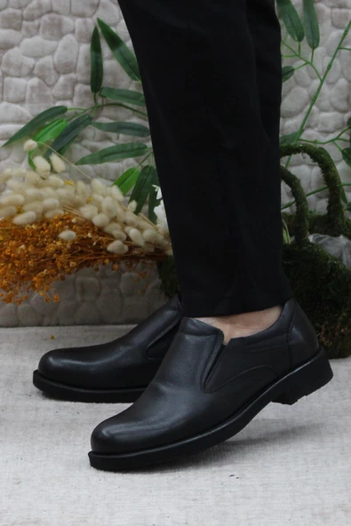 Mehmet Mete 42367 Siyah Hakiki Deri Sıcak Astar Kauçuk Taban Erkek Ayakkabı - Resim 3