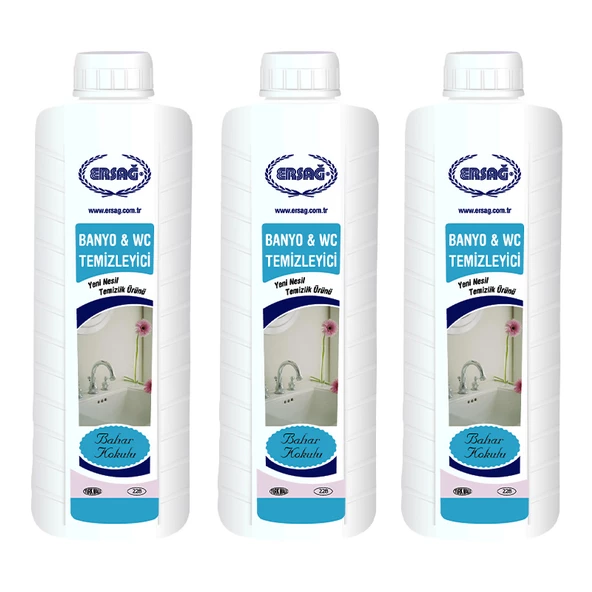 Ersağ Bahar Kokulu Banyo Wc Temizleyici 3 Adet x1000 ml