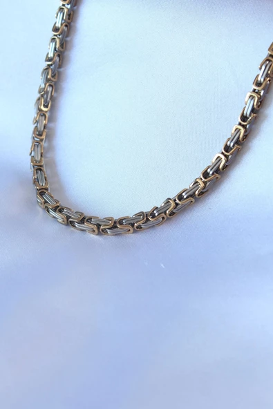 MuI MuI 316L Çelik Mix Renk Kral Zincir Model Erkek Kolye