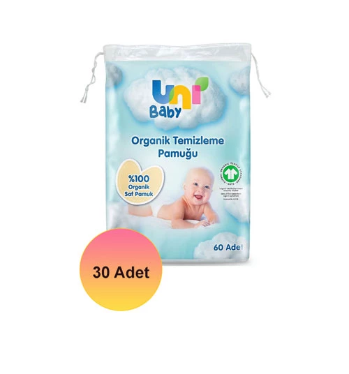 Uni Baby Bebek Temizleme Pamuğu 60 Lı- 30 adet