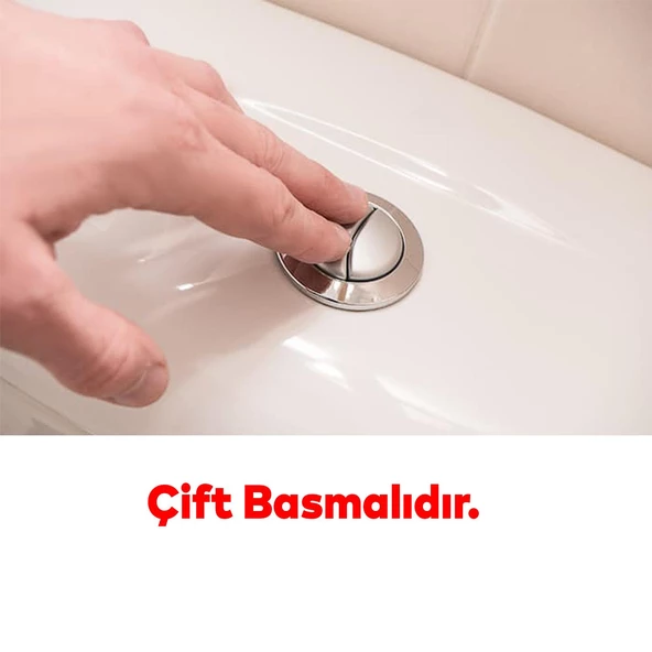 Rezervuar İç Düzenek Otomatik Su Dolum Basmalı İç Takımı Alafranga Tuvalet Klozet Sifon Çift Basma - 6