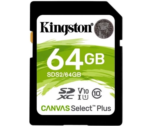 Kingston 64GB SDXC CL10 UHS-I U1 V10 SD Hafıza Kart SDS2/64GB