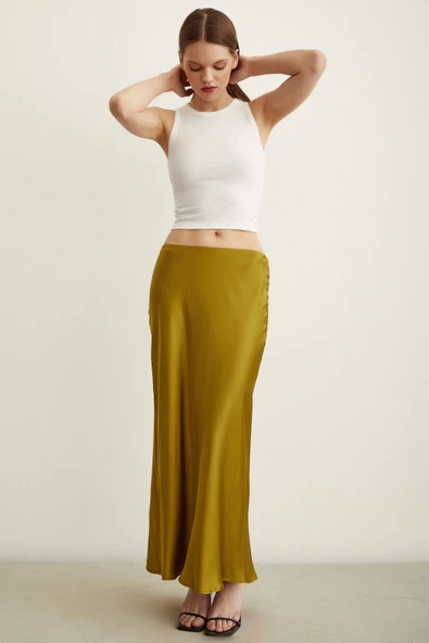 Verev Saten Etek Olive - 3