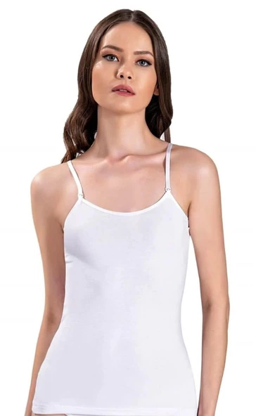 JİBER 546 BAYAN ASKISI AYARLANABİLİR İP ASKILI ATLET 6 ADET - Resim 3