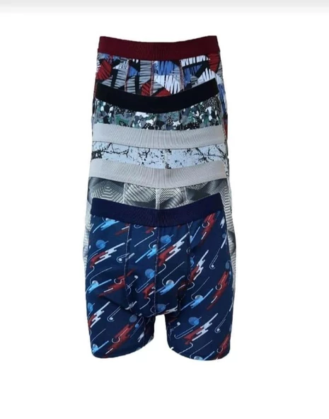 TUTKU 0119 ERKEK DESENLİ LİKRALI BOXER 10 ADET