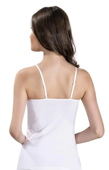 JİBER 546 BAYAN ASKISI AYARLANABİLİR İP ASKILI ATLET 6 ADET - Resim 4