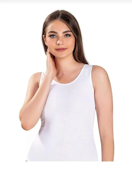 JİBER 549 BAYAN GENİŞ ASKILI ATLET TEKLİ - Resim 3