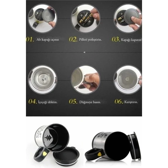 Kendi Kendini Karıştıran Kupa Mixer Kupa - 3