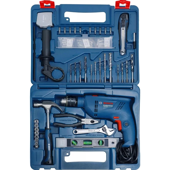 Bosch Gsb 600 Darbeli Matkap + 100 Parça Aksesuar - 06011A0321