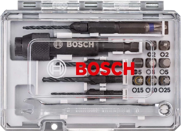 Bosch HSS-W 20 Parça Vidalama ve Delme Ucu Seti - 2607002786 - 2