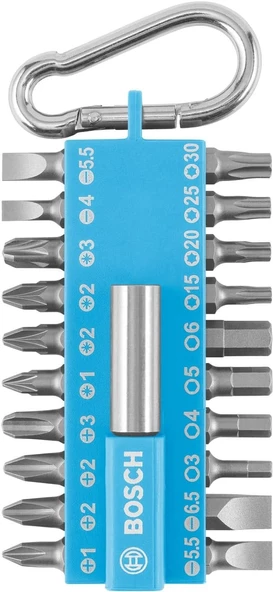 Bosch DIY-P 21 Parça Vidalama Ucu Seti (Mavi) - 2607002822