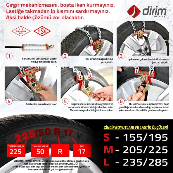 Dirim Kar Zinciri Large KZ103 - 6 Adet - 5