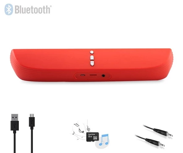 Mikado MDX-30BT Şarjlı Speaker Kırmızı 3W*2 TF Kart Destekli Bluetooth - 5