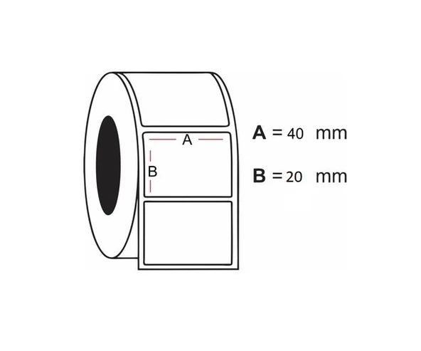 Termal Barkod Etiketi 40x20 1 Rulo 1000 Adet