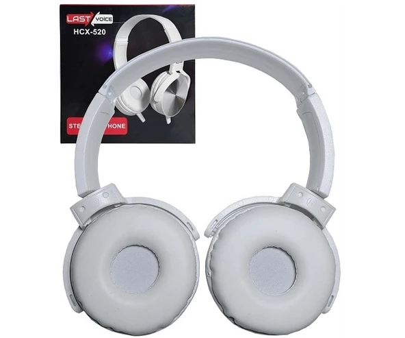 Lastvoice HCX-520 Beyaz Mikrofonlu Stereo Kulak Üstü Kulaklık - 3