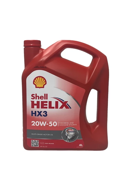 Shell Helix HX3 20W-50 Motor Yağı 4 Litre