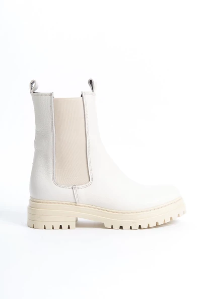 Kami Bej Mat Lastikli Hakiki Deri Günlük Orjinal Chelsea Bot - 4