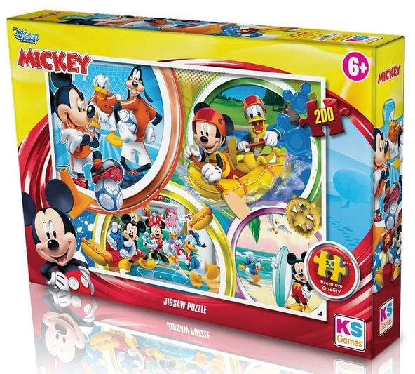 KS Puzzle 200 Parça Mickey Mouse