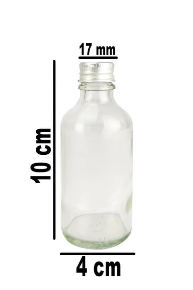 Digithome 132’li 50 Ml Gümüş Kapaklı Söz Nişan Hediyelik Kolonya Koku Süs Cam Şişesi C1-1-149 - 2