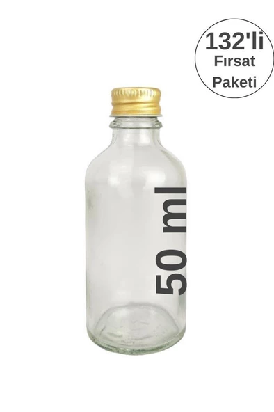 Digithome 132’li 50 Ml Gold Kapaklı Söz Nişan Hediyelik Kolonya Koku Süs Cam Şişesi C1-1-149 ürün görseli