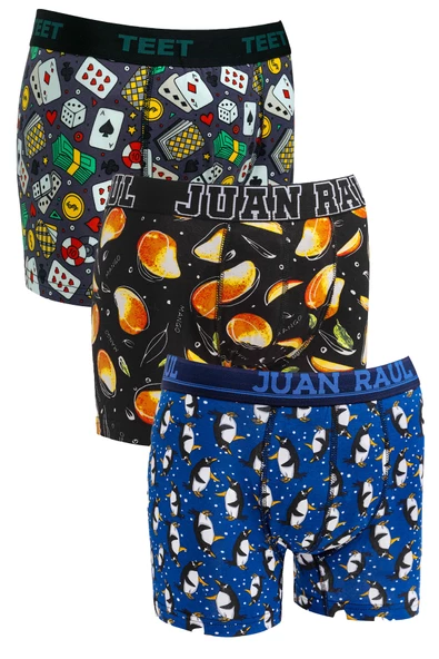 TEET Erkek Boxer Pamuklu Desenli Premium 9'lu Set - 10