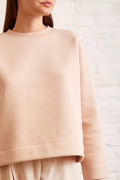 Bisiklet Yaka Oversize Sweatshirt Somon - 2