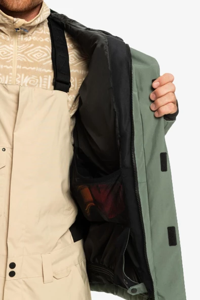 Quiksilver Mission Solıd Jk Erkek Yeşil Snowboard Montu - 7