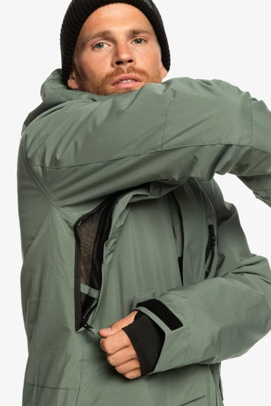 Quiksilver Mission Solıd Jk Erkek Yeşil Snowboard Montu - 5