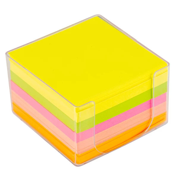 Bigpoint Akrilik Küp Notluk Neon Renkli 8x8cm - 6 Adet