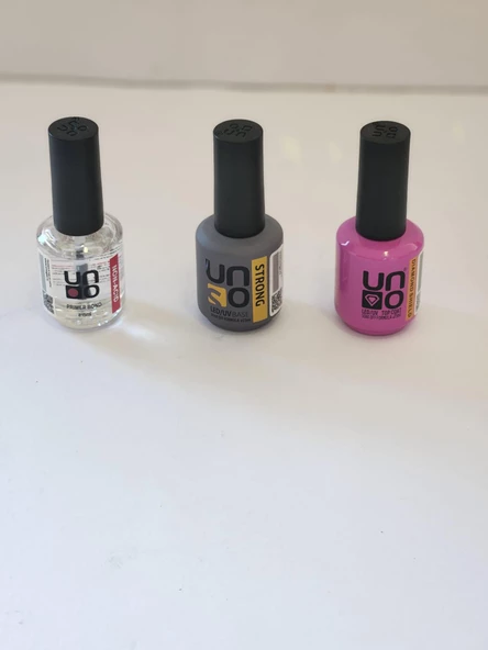 Kalıcı Oje Seti Bond Primer15ml+Strong Base 15ml+ Daımond top coat 15ml