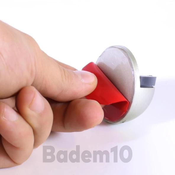 Yapışkanlı Kapı Stoperi Tamponu Kapı Durdurucu Stoper Kol Koruyucu Çarpma Önleyici Takozu 100 Adet - 4
