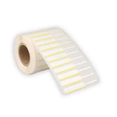 Kuyumcu ve Gözlük Etiketi Beyaz-Sarı Çizgili 10 mm X 76 mm İthal