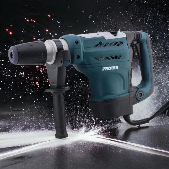 Kırıcı Delici Darbeli Matkap 1400 W Proter Metal Beton Elektropnömatik Delme Kırma Hilti 50 mm - Resim 5