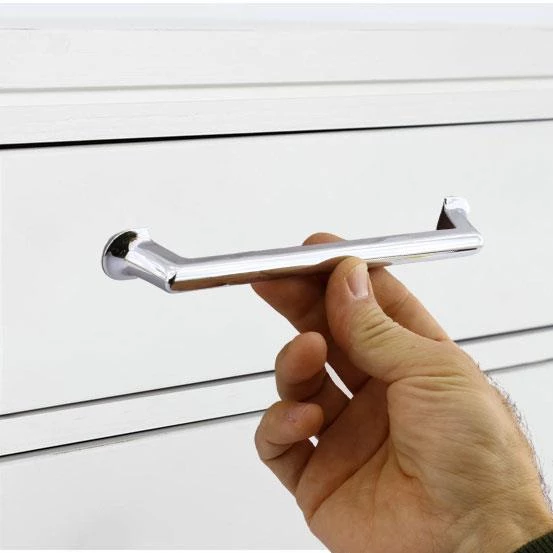 Simay Mobilya Mutfak Dolabı Çekmece Dolap Kapak Kulpu Düz Metal Kulp Kulbu Kulpu 160 mm Krom - Resim 6