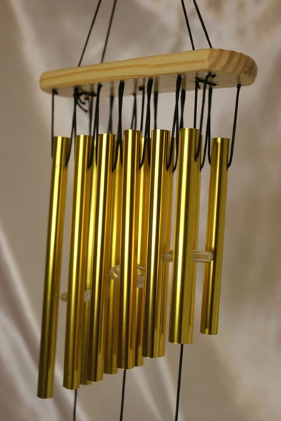 Deprem Zili Çanı Rüzgar Çanı Zili Feng Shui Yin Yang Şık Boru Orta Boy - Resim 12