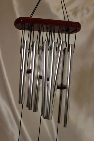 Deprem Zili Çanı Rüzgar Çanı Zili Feng Shui Yin Yang Şık Boru Orta Boy - Resim 2