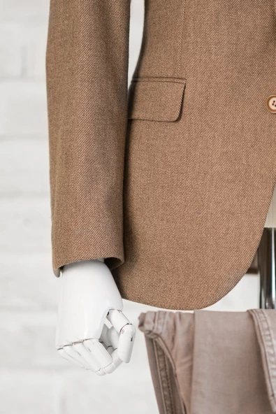 Apartro Sivri Yaka Regular Fit Çift Yırtmaç Astarlı Kışlık Kumaş Erkek Tek Ceket - 5