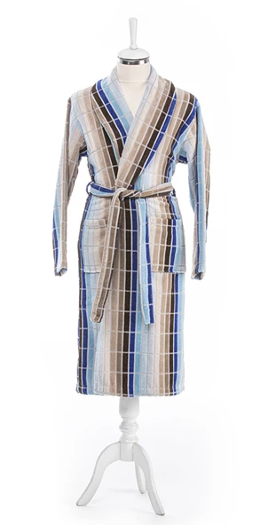 Özdilek Tek Bornoz Şalyaka Kadife-Hawai Line Kahve (L Beden)