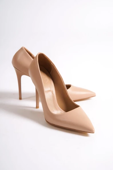 Ten Rengi Yüksek Topuklu Stiletto Ayakkabı - Lapita - 4