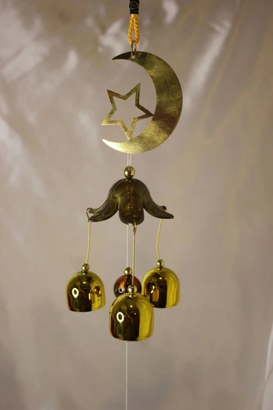 Deprem Zili Çanı Rüzgar Çanı Zili Feng Shui Yin Yang Ay Dede - Resim 9